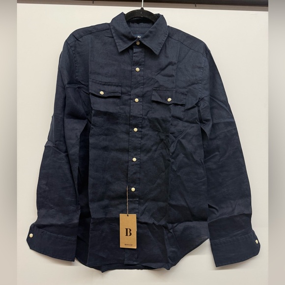 Boggi Milano French Linen Button-Up NWT - Picture 1 of 4